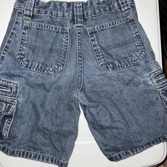 Wrangler Jeans Co Blue Jean Denim Shorts Pockets Size 6 Regular Adjustable Waist - Picture 2 of 3